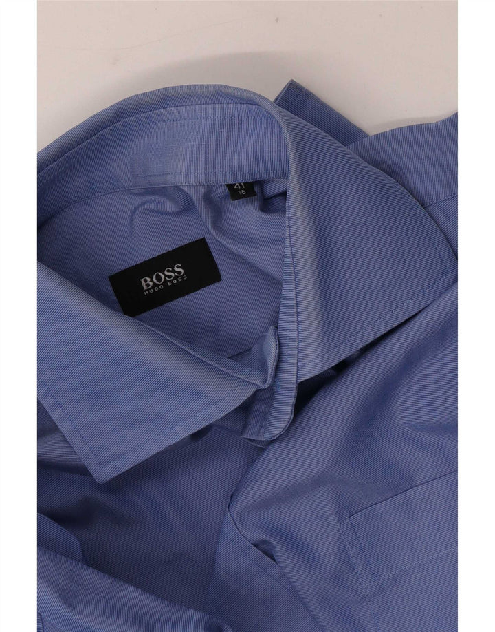 Ανδρικό πουκάμισο Hugo Boss Μέγεθος 41 16 Μπλε μεγάλο