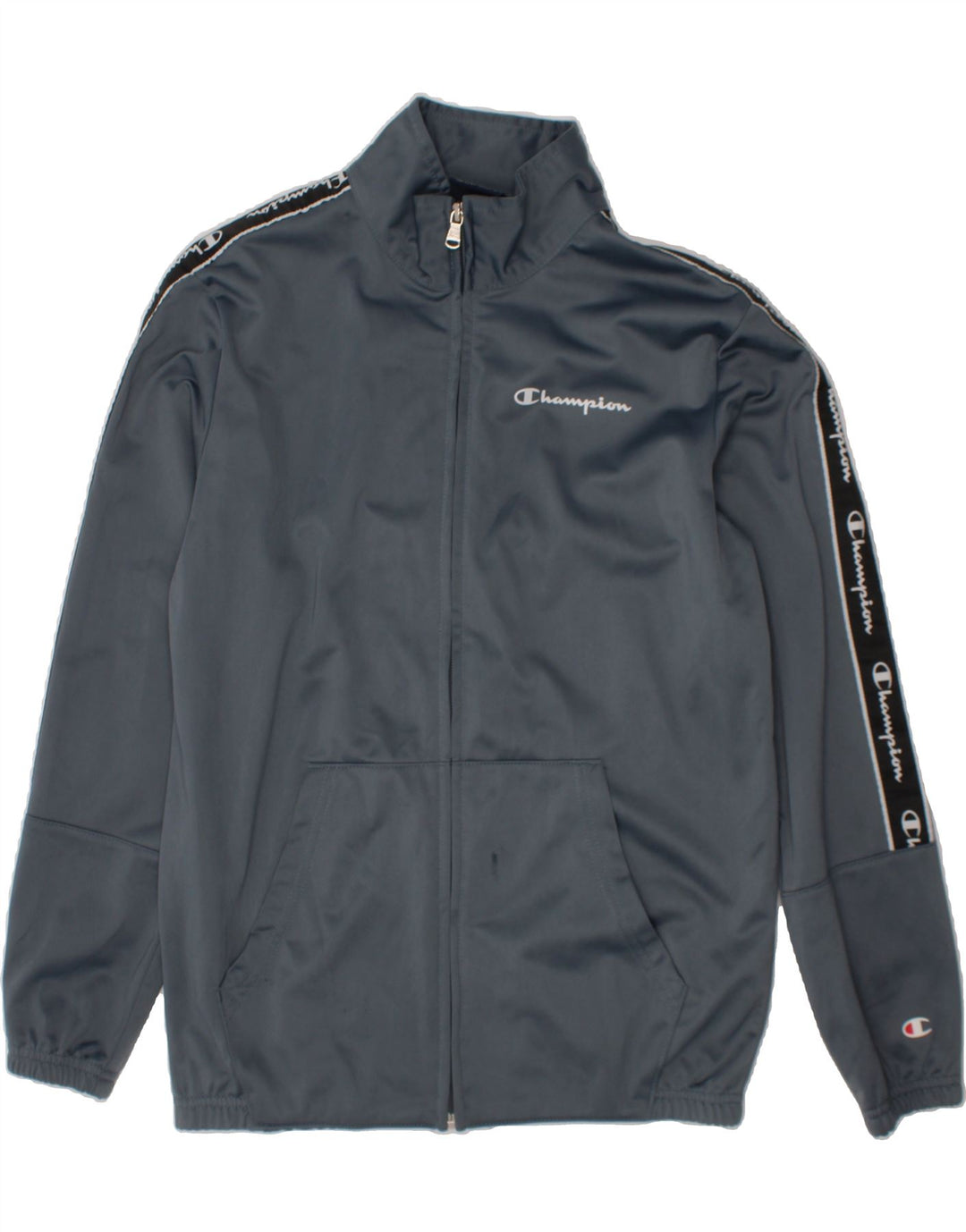 CHAMPION Boys Graphic Tracksuit Top Jacket 11-12 Years Large Grey Vintage Champion and Second-Hand Champion from Messina Hembry 