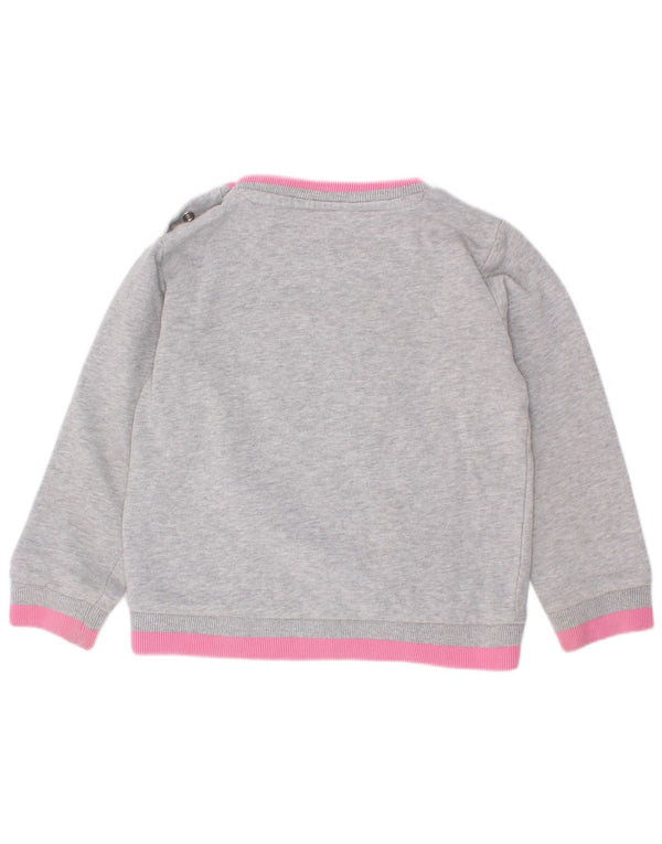 Guess Baby Girls Graphic Φούτερ Jumper 18-24 μηνών Γκρι Colourblock