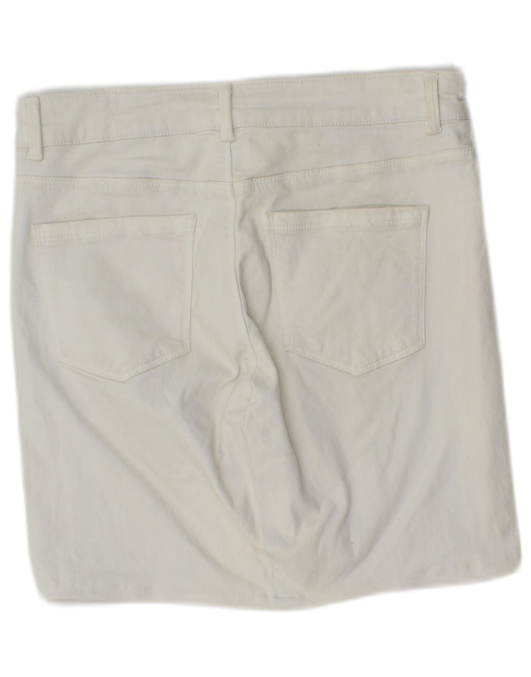 Γυναικείο τζιν σορτς Oasis UK 12 Medium W28 Λευκό βαμβακερό