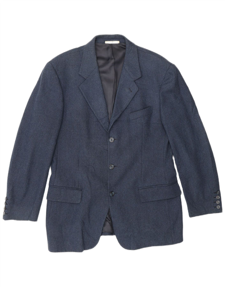 Valentino Ανδρικό σακάκι σακάκι με 3 κουμπιά UK 38 Medium Navy Blue Ψαροκόκκαλο