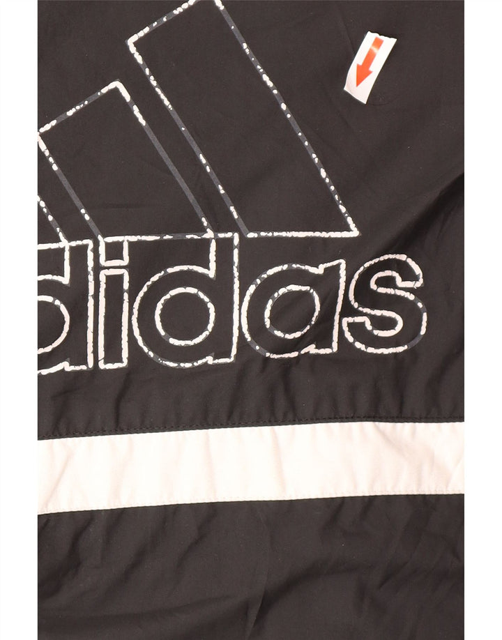Adidas Boys Graphic Windbreaker Παλτό 13-14 ετών Μαύρο Πολυαμίδιο