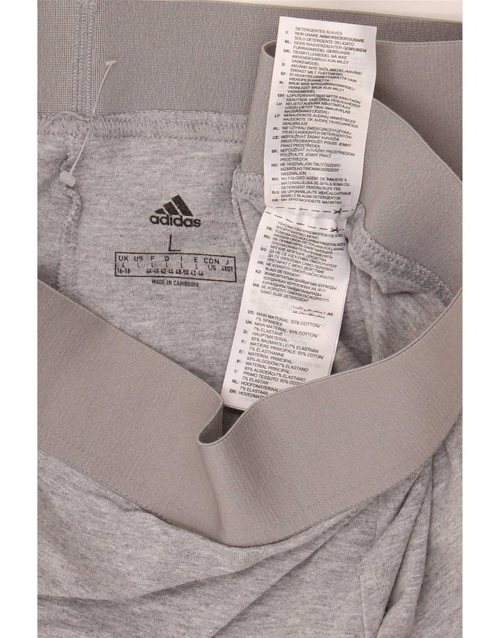Γυναικείο κολάν Adidas UK 16/18 μεγάλο γκρι βαμβακερό