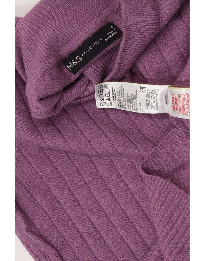 Marks & Spencer Γυναικείο πουλόβερ με λαιμό χελώνα UK 12 Medium Purple