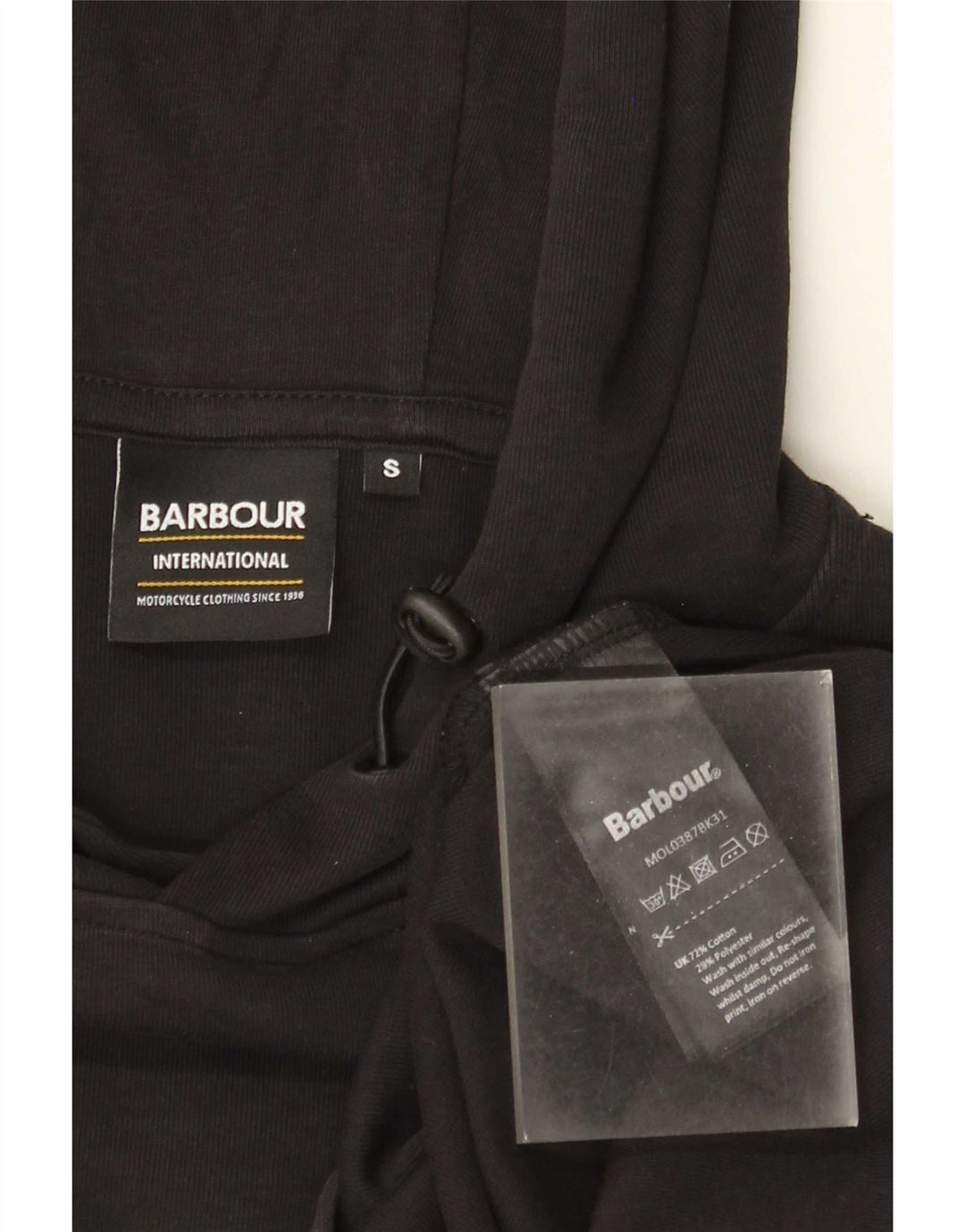 Ανδρικό γραφικό κουκούλα Barbour Μικρό μαύρο βαμβακερό