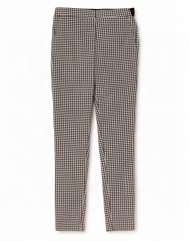 Zara Γυναικείο Slim παντελόνι Chino Small W27 L27 Black Gingham