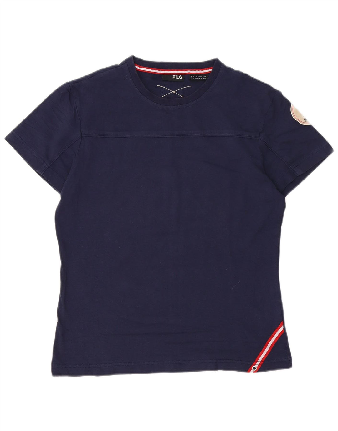 FILA Γυναικείο T-Shirt Top UK 14 Large Navy Blue από βαμβάκι