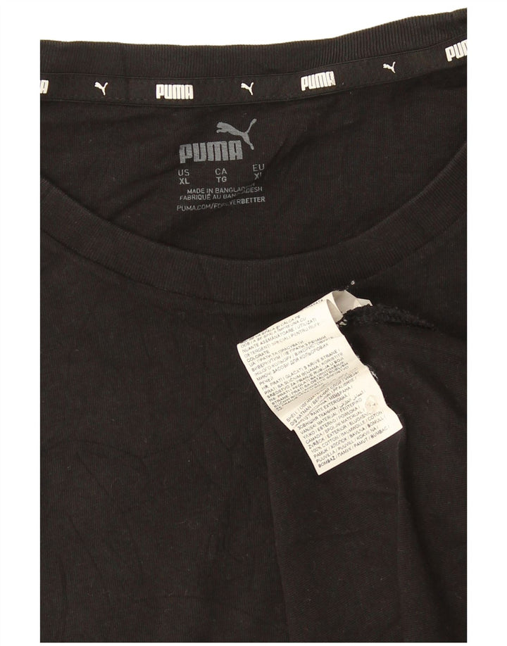 Puma Ανδρικό T-Shirt Top XL Μαύρο βαμβακερό