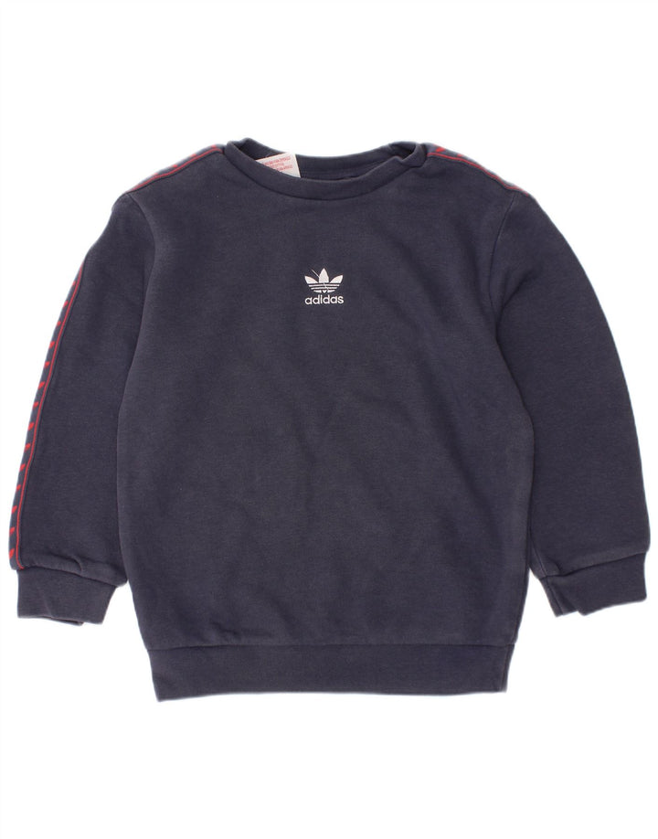 Γραφικό Φούτερ Adidas Boys Jumper 2-3 ετών Navy Blue Cotton