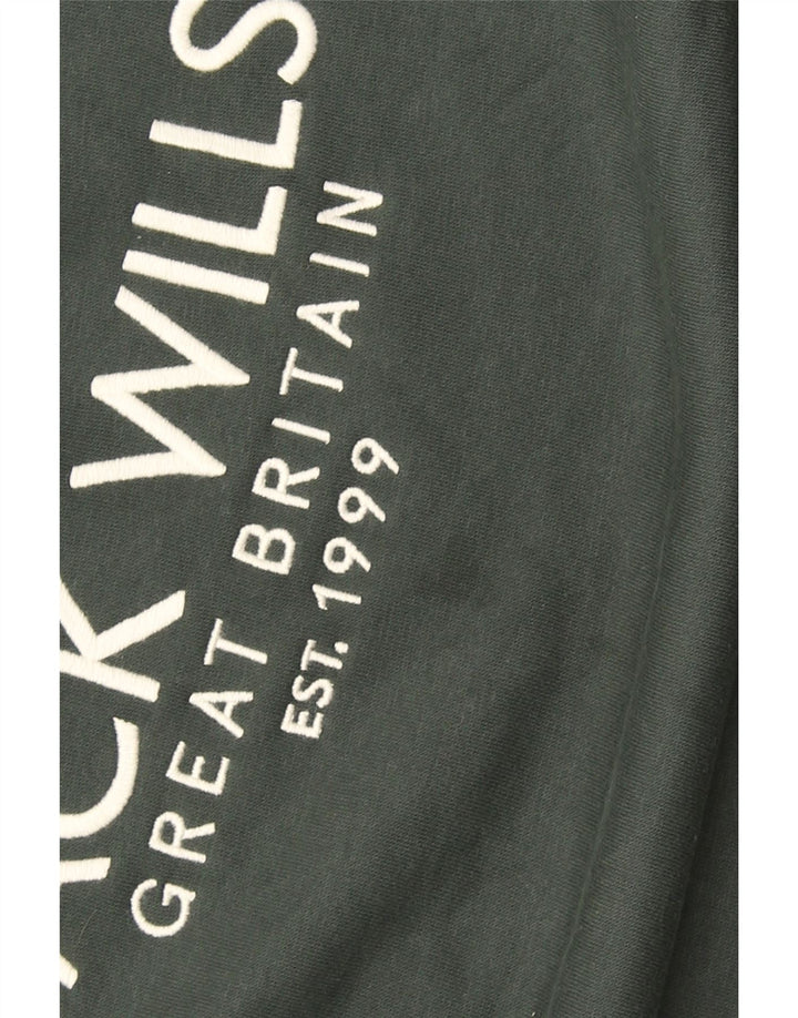 Jack Wills Ανδρικό γραφικό φούτερ Jumper XL Χακί βαμβακερό