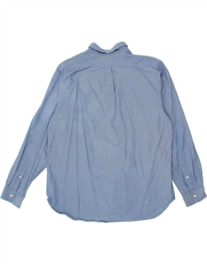 DOCKERS Mens Modern Classic Shirt XL Blue Spotted Cotton Vintage Dockers and Second-Hand Dockers from Messina Hembry 