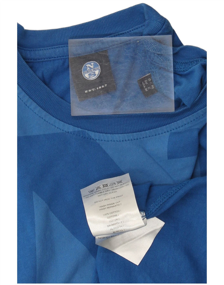 Ανδρικό γραφικό T-Shirt North Sails Top μεγάλο μπλε βαμβακερό