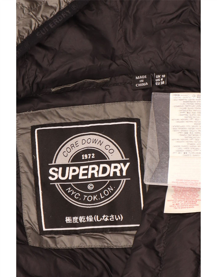 Γυναικείο μπουφάν με κουκούλα SUPERDRY UK 10 Small Grey Nylon