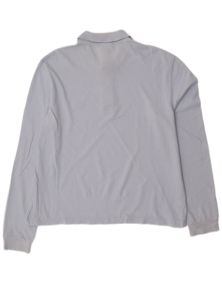 Ανδρικό μακρυμάνικο μπλουζάκι πόλο LACOSTE Μέγεθος 4 Μεσαίο Μπλε βαμβακερό