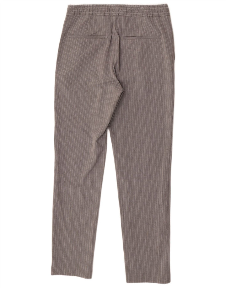 Zara Ανδρικό Slim παντελόνι Chino Μικρό W29 L30 Γκρι ριγέ πολυεστέρα