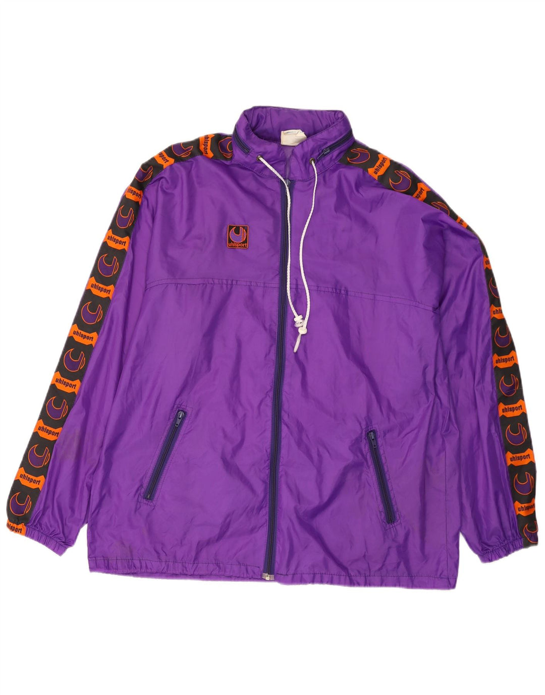 Ανδρικό γραφικό μπουφάν βροχής Uhlsport UK 40 Large Purple Colorblock Polyamide