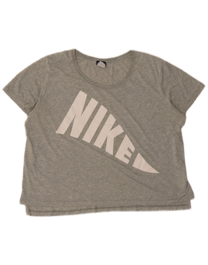 Γυναικείο μπλουζάκι γραφικών υπερμεγέθων Nike τοπ UK 16 με μεγάλα γκρι φλύκταινα