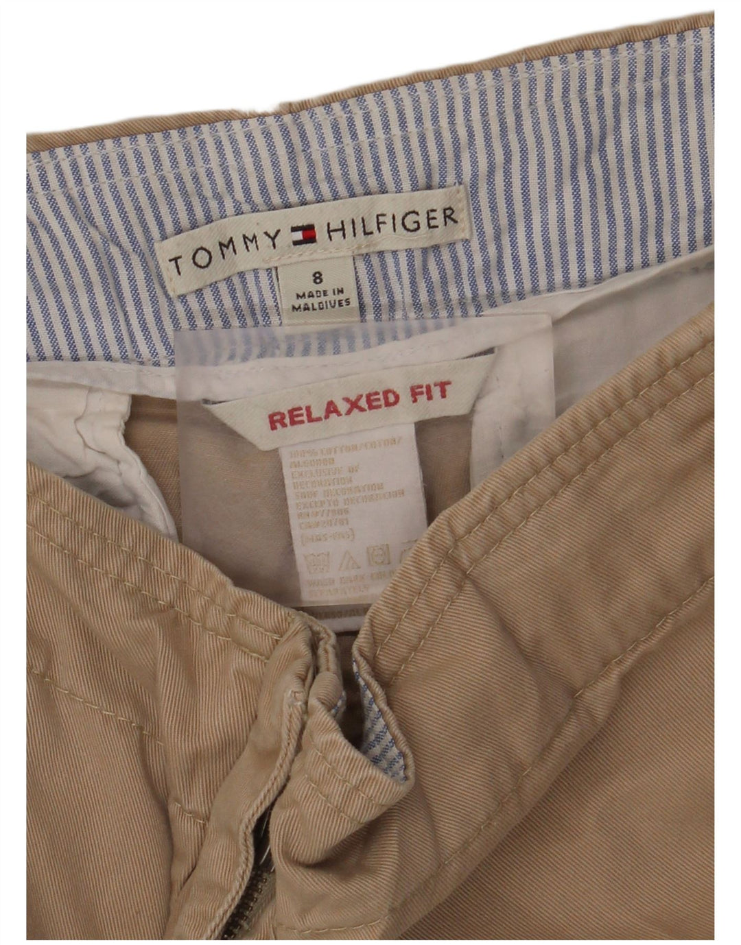 TOMMY HILFIGER Ανδρικό Cropped Παντελόνι US 8 Medium W30 L25 Beige