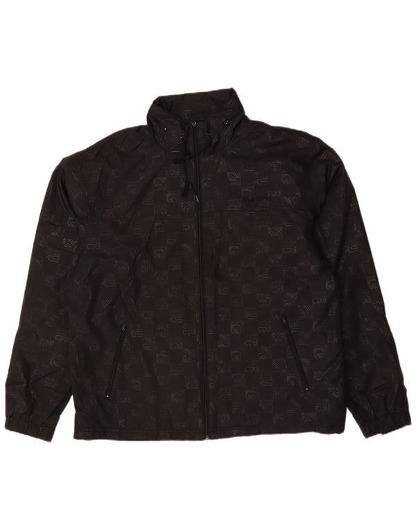 Ανδρική φόρμα Quiksilver με γραφική κουκούλα Top Jacket XL Μαύρο πολυεστέρα