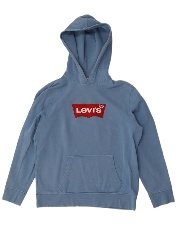 Ανδρικό γραφικό κουκούλα Levi's μεγάλο μπλε βαμβακερό
