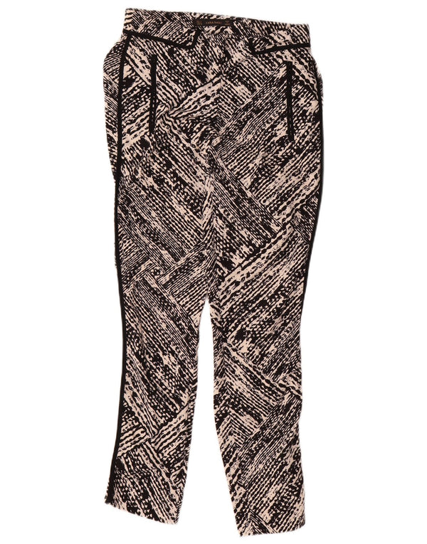 Zara Γυναικείο Abstract Pattern Slim Casual Παντελόνι Small W26 L27 Black