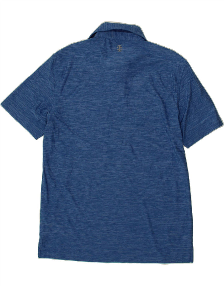 IZOD Mens Polo Shirt Small Blue Pinstripe Polyester Vintage Izod and Second-Hand Izod from Messina Hembry 