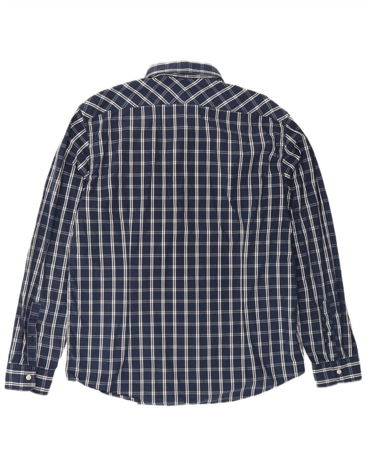 Ανδρικό πουκάμισο ESPRIT XL Navy Blue Check Cotton