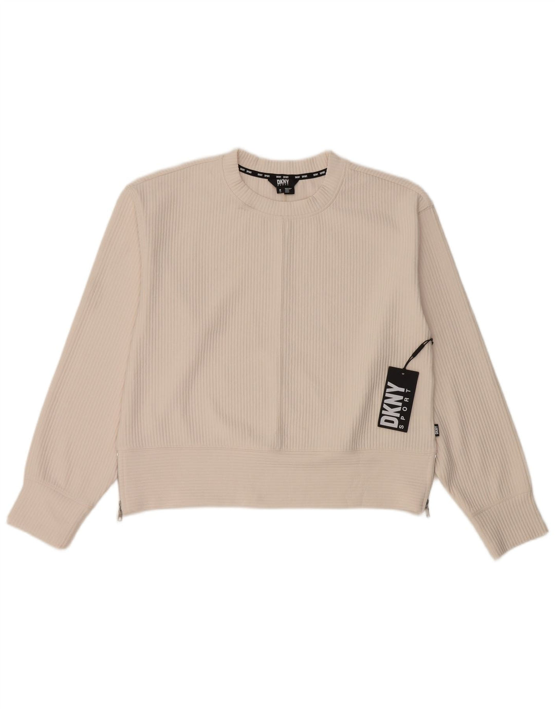 Γυναικεία φούτερ Dkny Jumper UK 14 Medium Off White Polyester