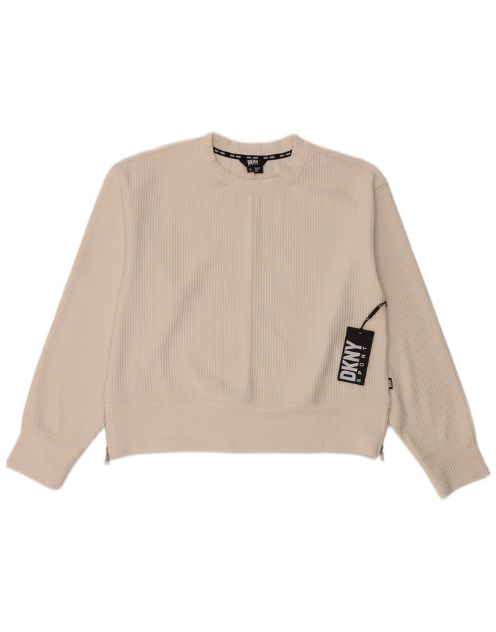 Γυναικεία φούτερ Dkny Jumper UK 14 Medium Off White Polyester