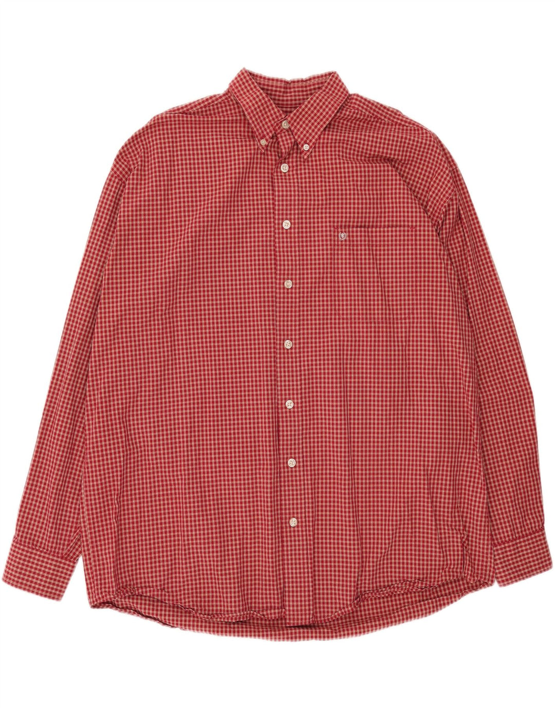 IZOD Mens Tall Flannel Shirt XL Red Check Cotton Vintage Izod and Second-Hand Izod from Messina Hembry 