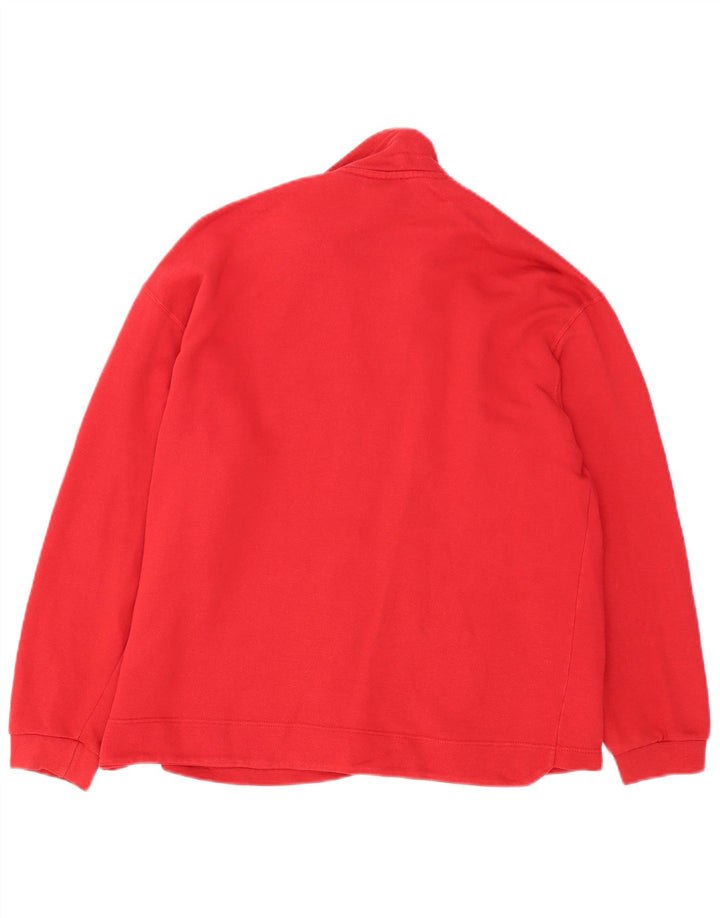 Ανδρική φόρμα γυμναστικής γραφική Asics Top μπουφάν μεσαίο κόκκινο βαμβακερό