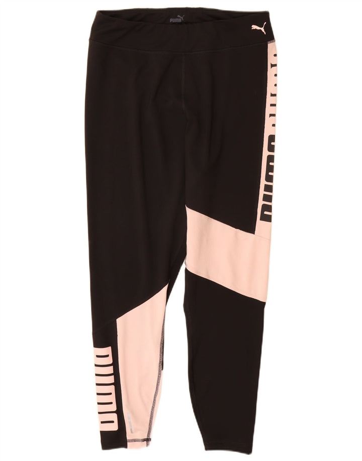 Γυναικεία γραφικά κολάν PUMA Crop UK 14 Large Black Colourblock