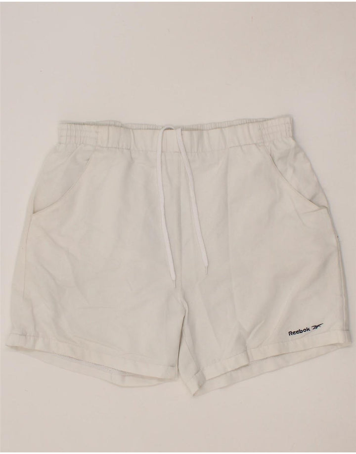 REEBOK Womens Sport Shorts UK 18 XL White Polyester Vintage Reebok and Second-Hand Reebok from Messina Hembry 
