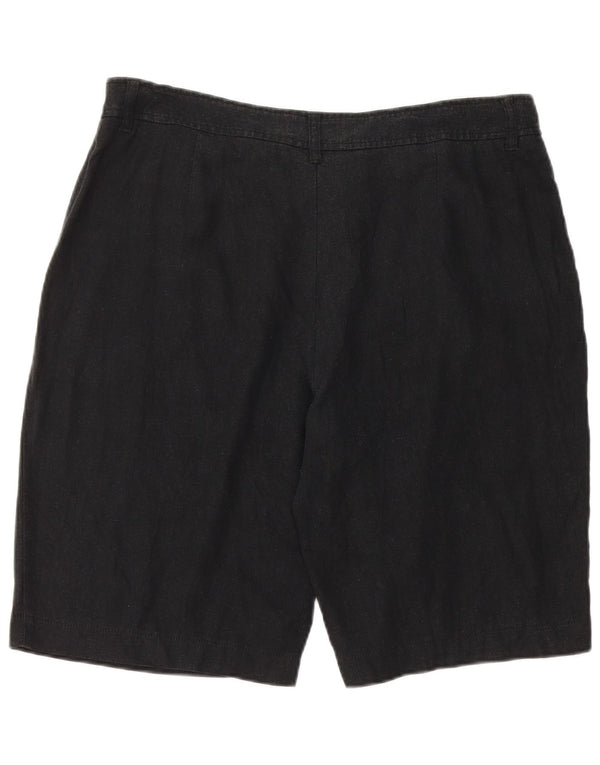 Marks & Spencer Γυναικεία Casual Σορτς UK 16 Large W34 Μαύρο λινό