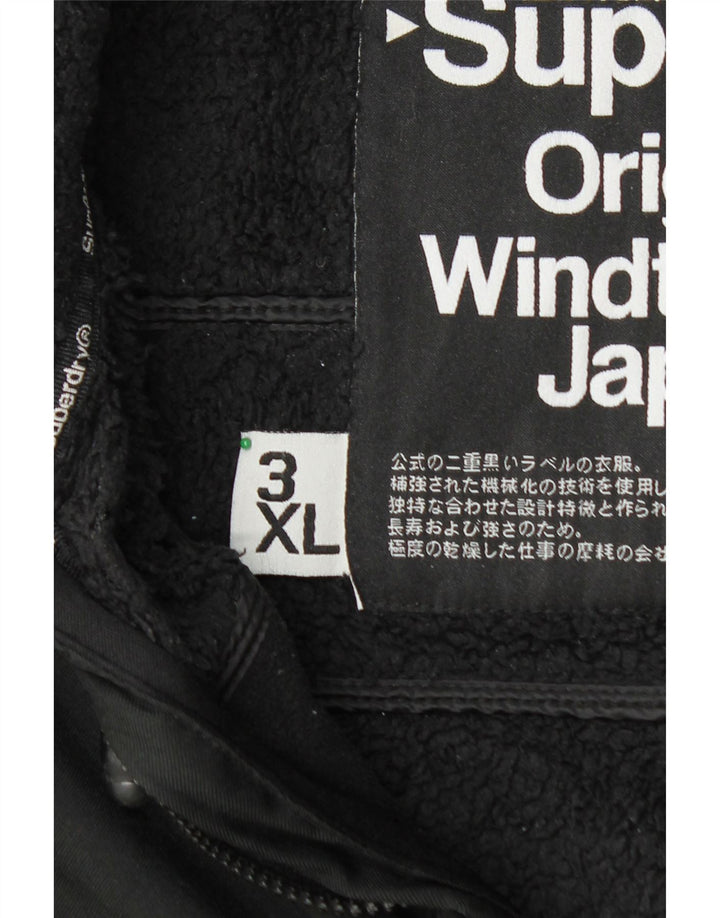 Ανδρικό SUPERDRY Windtrekker Windbreaker Jacket UK 46 3XL Μαύρο πολυεστέρα