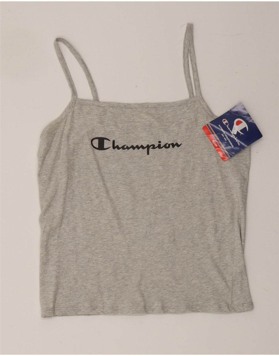 CHAMPION Womens Graphic Cami Top UK 18 XL Grey Cotton Vintage Champion and Second-Hand Champion from Messina Hembry 