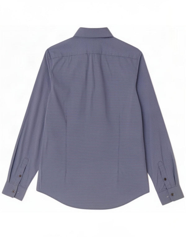 Calvin Klein Ανδρικό πουκάμισο Slim Fit Μέγεθος 39 15 1/2 Medium Blue Geometric