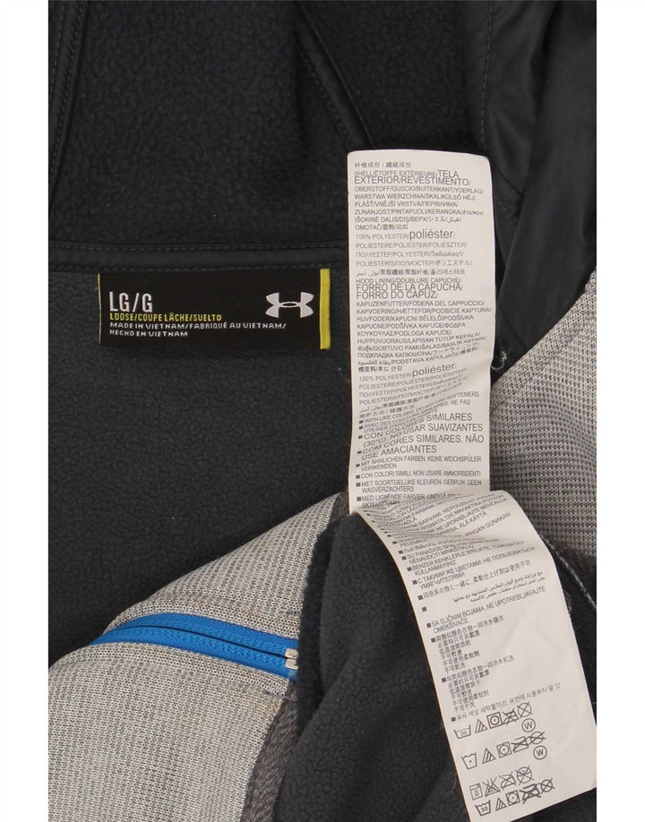 Under Armour Ανδρικό πουλόβερ με κουκούλα με φερμουάρ Μεγάλο γκρι χρώμα πολυεστέρα