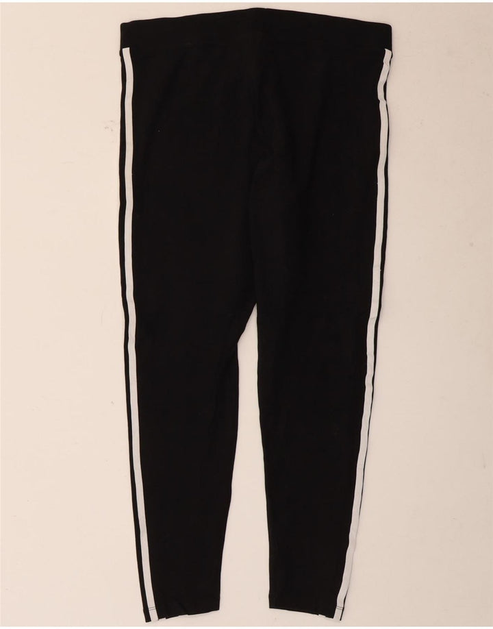 Adidas Womens Leggings UK 14 Large Black Cotton