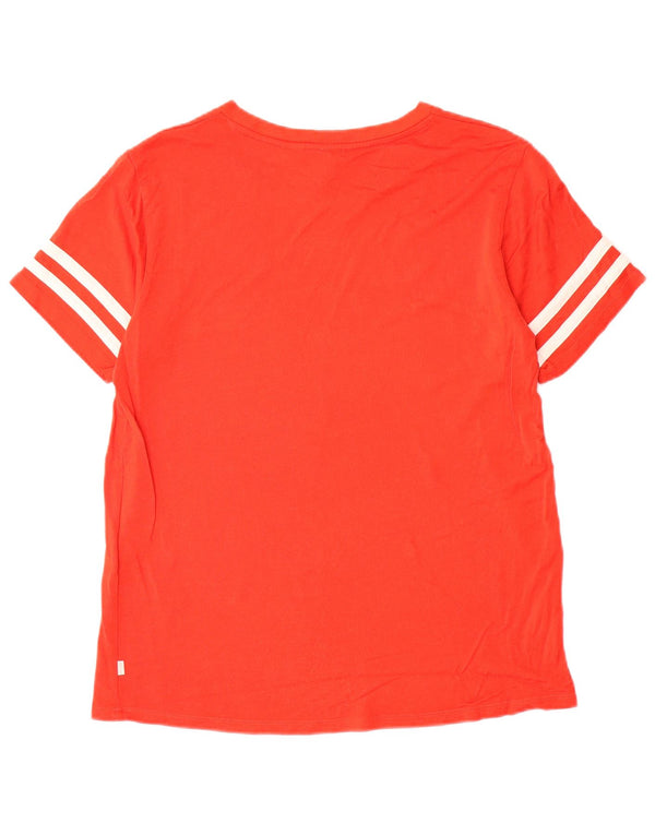 Γυναικείο T-Shirt Levi's Top UK 14 Medium Red Viscose