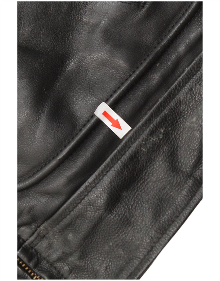 Jeanseria Del Corso Ανδρικό Δερμάτινο Μπουφάν UK 36 Small Black