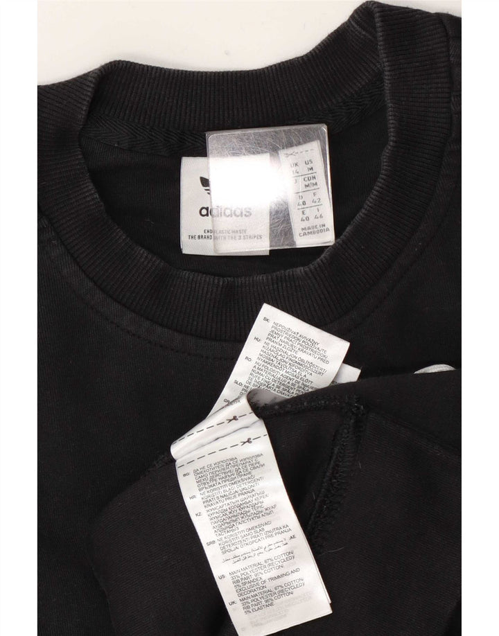 Γυναικείο φούτερ Adidas Oversized Jumper UK 14 μεγάλο μαύρο βαμβακερό
