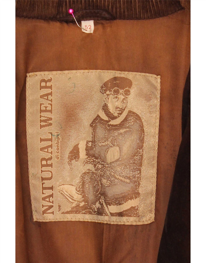 Ανδρικό τζάκετ Conbipel Natural Wear Suede Windbreaker IT 52 Large Brown