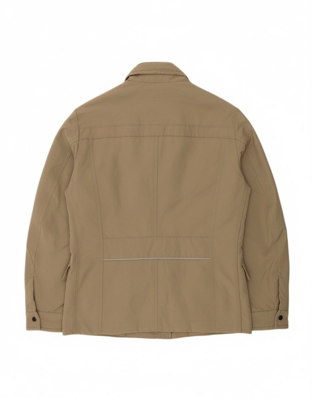 PEUTEREY Mens Hooded Padded Jacket UK 38 Medium Beige Polyester