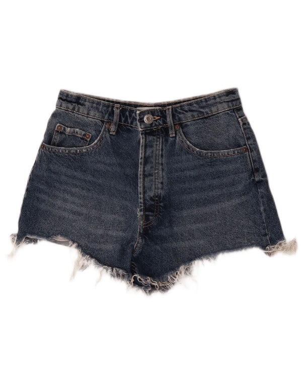 Zara Γυναικείο τζιν ψηλόμεσο παντελόνι EU 38 Small W28 Μπλε βαμβακερό