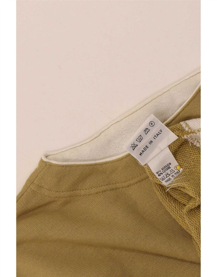 Vintage γυναικείο υπερμεγέθη ζακέτα πουλόβερ UK 14 Medium Khaki Colourblock