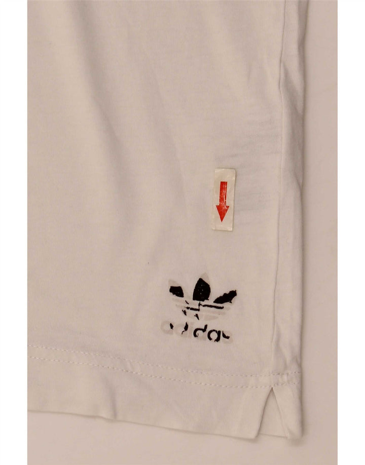 Ανδρικό T-Shirt Adidas Τοπ μεσαίο λευκό βαμβακερό