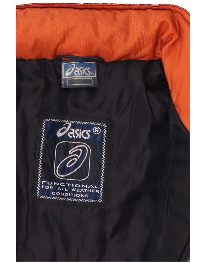 Ανδρικό γραφικό μπουφάν αντιανεμικό Asics UK 38 Medium Navy Blue Colourblock