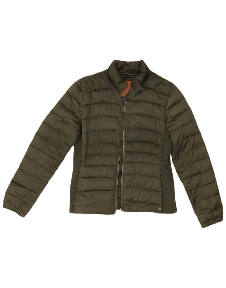 Massimo Dutti Γυναικείο μπουφάν UK 14 Large Khaki Polyester