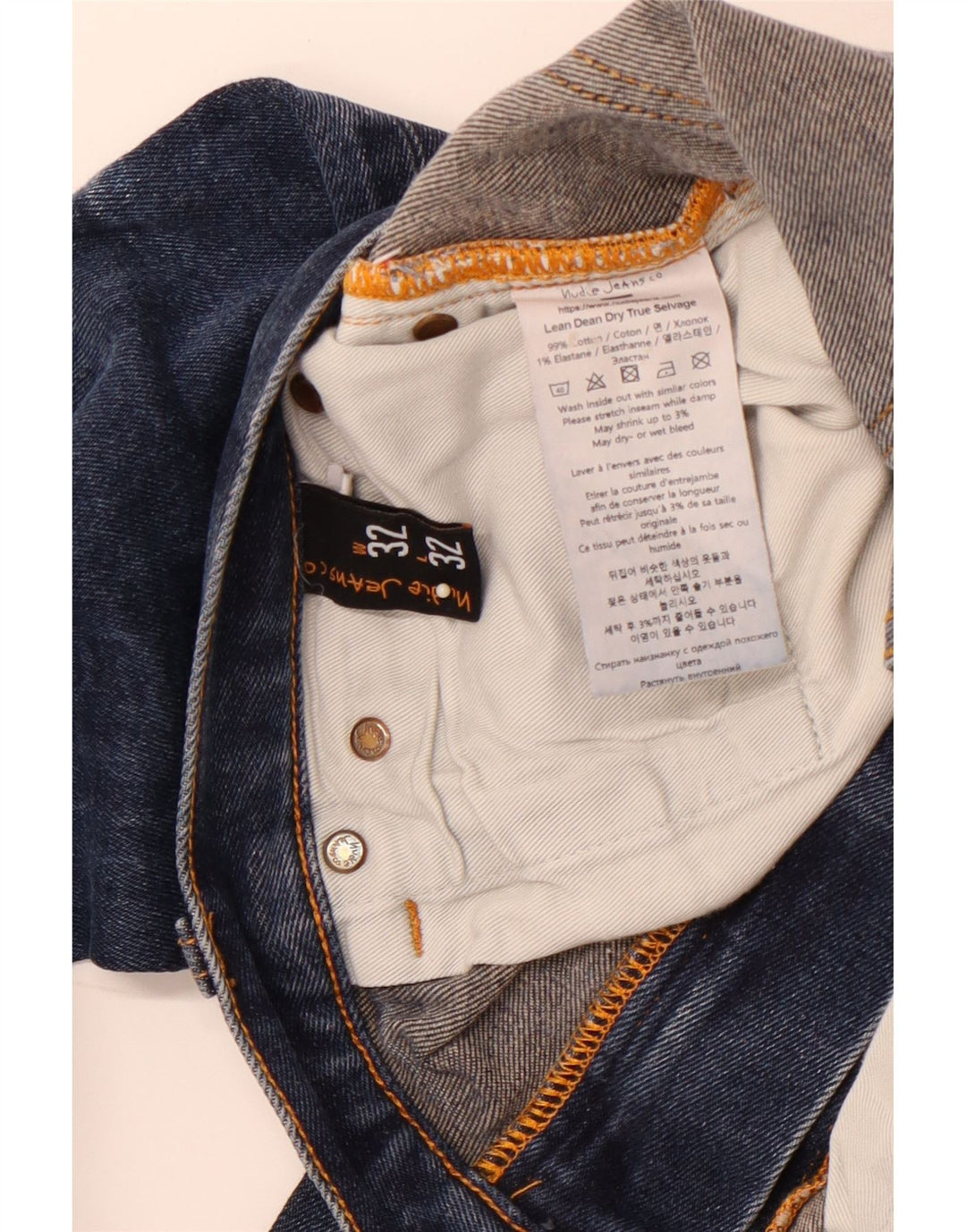 NUDIE JEANS Ανδρικό Skinny Jeans W32 L32 Μπλε Βαμβακερό